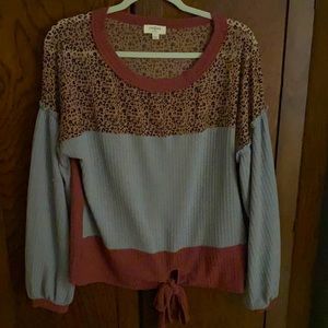 Umgee waffle knit top